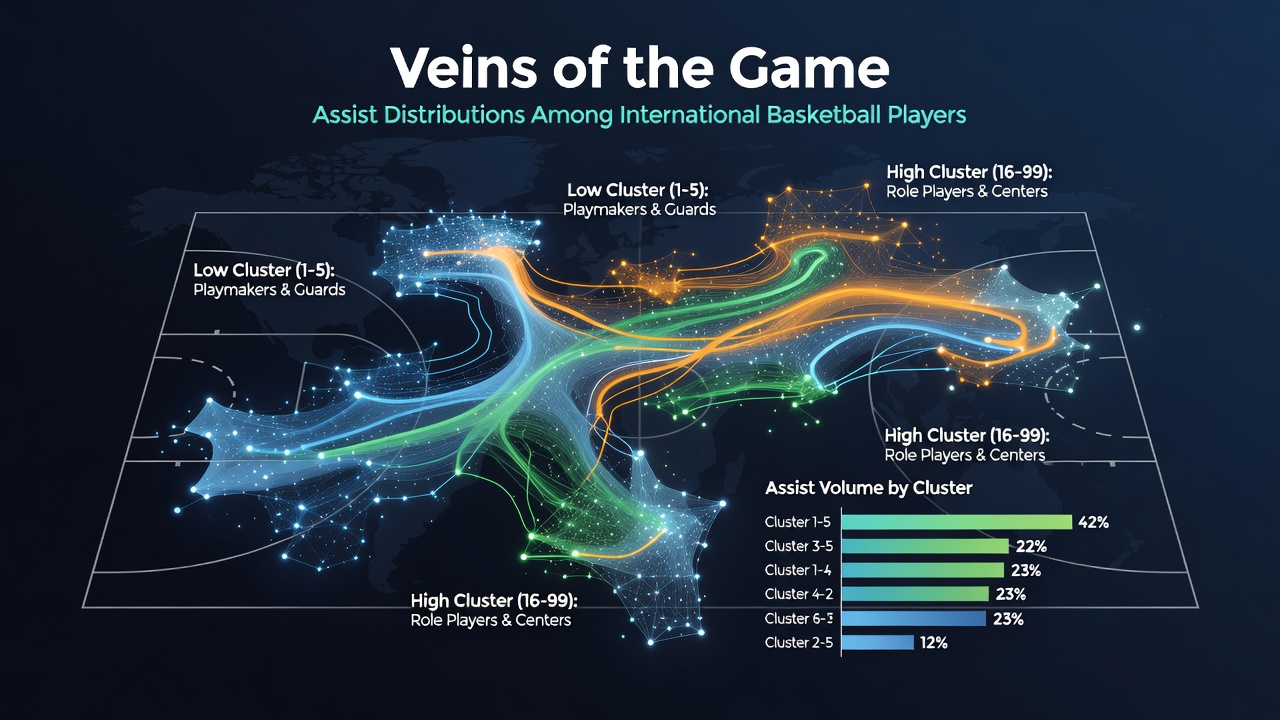 Close-up of basketball jerseys and playmaker positioning during an international match